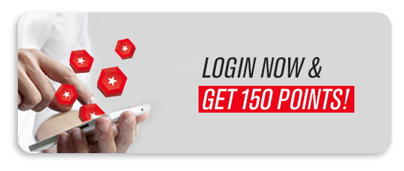 LOGIN NOW AND GET 150 POINTS!